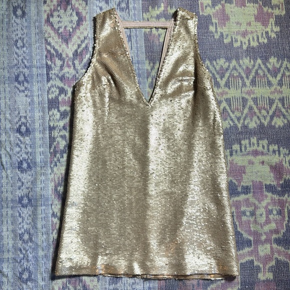 Anthropologie V-Neck Sequin Dress Tunic - Picture 6 of 9